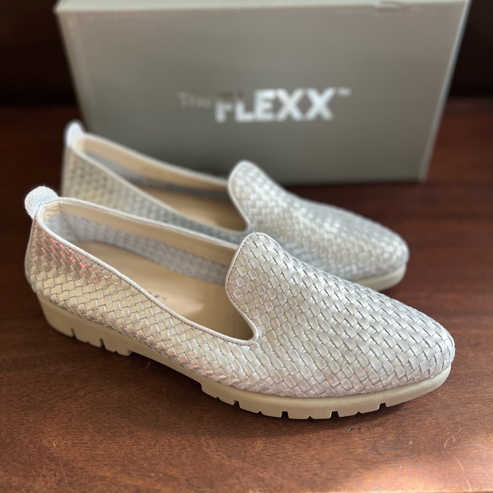 The Flexx silver loafers Size 8M